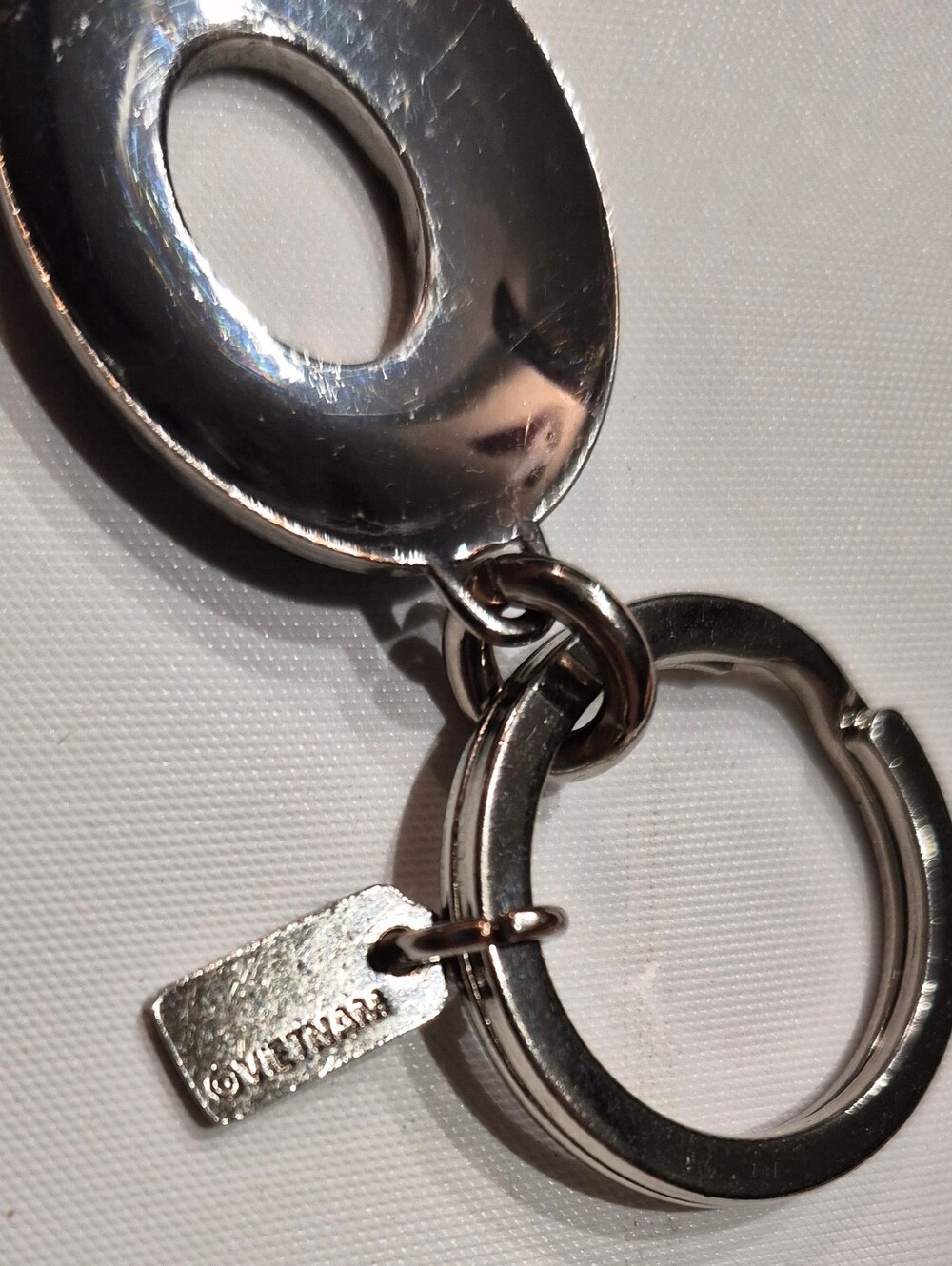 Coach Studded Leather Turnlock Keychain - Picture 4 of 10